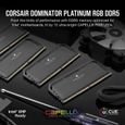CORSAIR Dominator Platinum RGB DDR5 - 64GB 2x32GB DIMM - 5600MHz - Unbuffered, 40-40-40-77, Std PMIC, XMP 3.0, Black Heatspreader-1