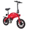 Vélo électrique pliant DYU D3+ Rouge - 250w - 36v - Batterie 10Ah - 25km/h-1