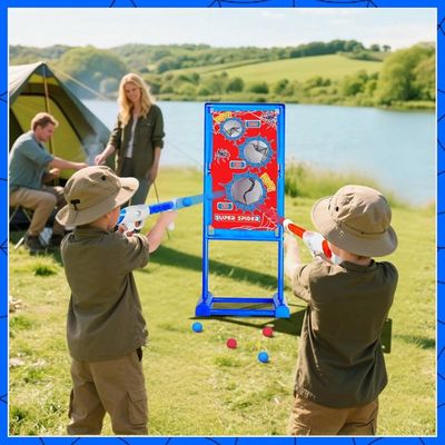 Cible de Tir Mobile Jeux Enfant Jouets de Jardin D'Extérieur Comprend 2