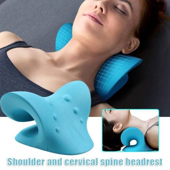 Coussin Cervical Traction Cervicale - Soulagement Douleurs Cou Épaules - Oreiller Chiropratique