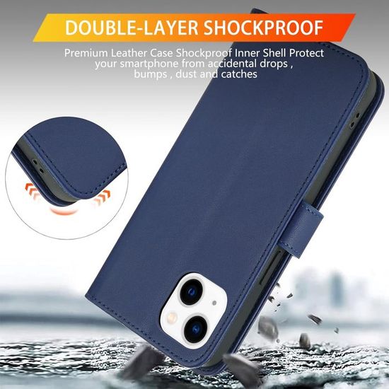 Étui Portefeuille Pliant Pour IPhone 13 - Housse Avec Motifs, Couleur Rose, Antichoc