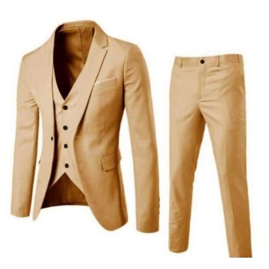 Costume Affaire Classique Costume Homme Pièces Slim Fit