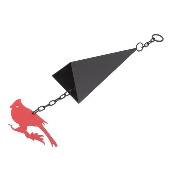 VINGVO capteur de carillons éoliens Cloche à vent triangulaire en fer avec  oiseau rouge, carillons éoliens du nord du pays, - Cdiscount Jardin