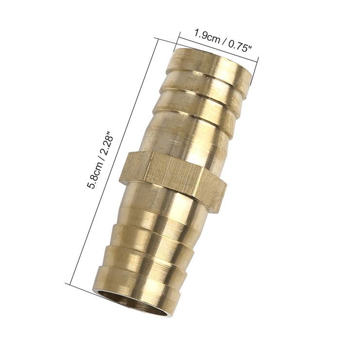 Raccord Droit En Laiton 15/64” (6 Mm) | Pour Tuyaux Eau, Air, Carburant
