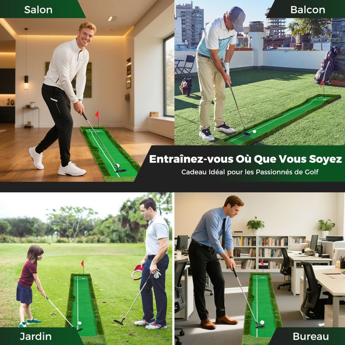 Tapis De Putting De Golf Tapis De Frappe De Golf Tapis D'Entraînement De Golf Portable