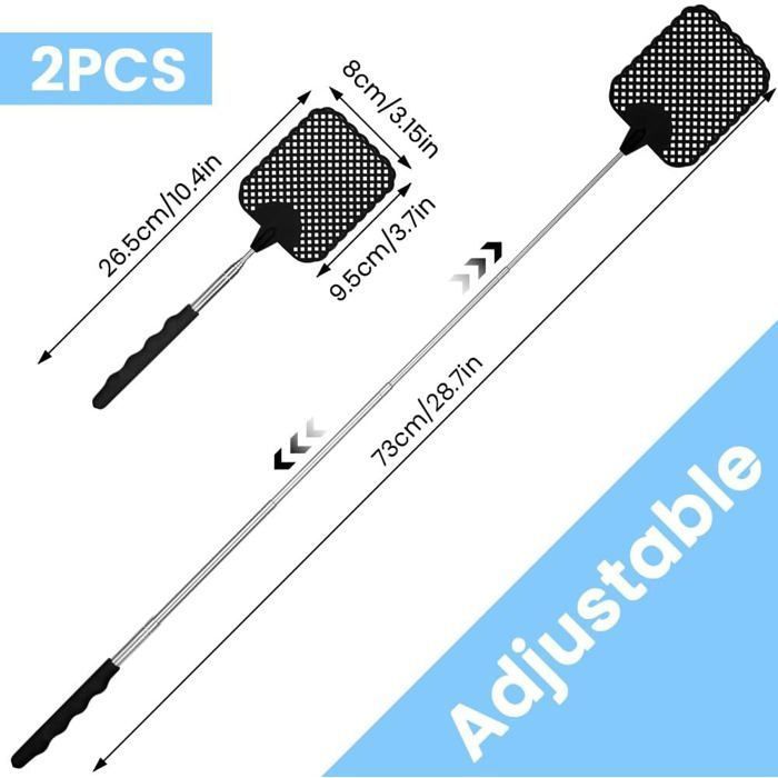 Tapettes à Mouches Extensible, 2 Pièces Tapettes À Mouche Main Tapette