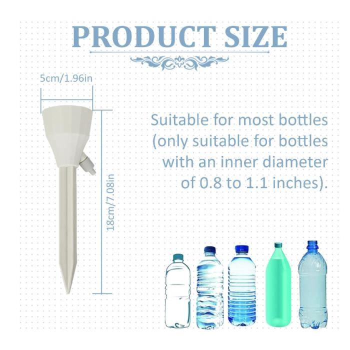 12Pièces Kits d'arrosage Goutte à Goutte, Arroseur Automatique Plante Intérieur Système Réglable Simple Goutte a Goutte Bouteille et Pratique Arrosage | Leroy Merlin