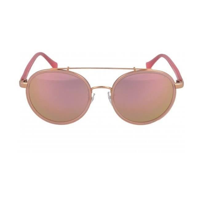 Lunettes de Soleil Vintage Femme Monture Dor e Verres Ros s Branches Ros es Transparentes CALVIN KLEIN PLATINIUM 1225S 628
