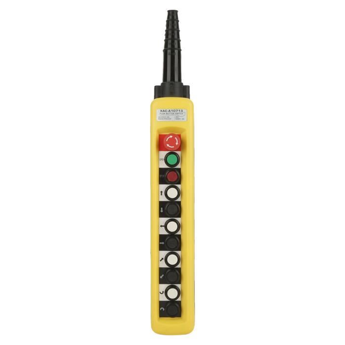 Système De Contrôle Palan - Interrupteur Pendentif Avec Arrêt D'Urgence - Contrôleur Bouton-poussoir Pour Grue Et Palan à Chaîne