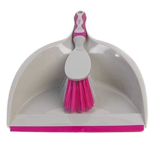 Lot De 2 Balayettes Et Pelles York - 23,8 X 33 X 10,3 Cm Gris - Idéal Maison Avec Enfants Et Animaux