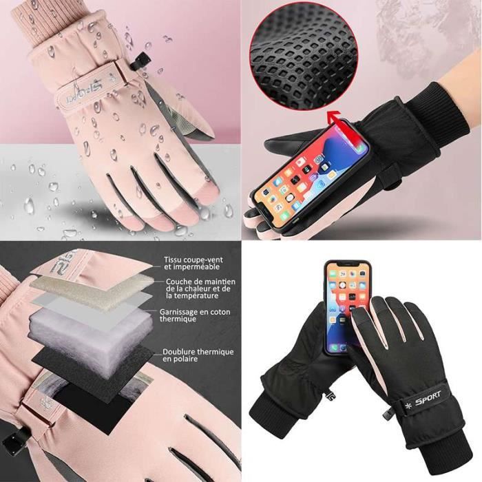 Gants Chauffants Femme Tekride Esquad Freddy Noir - Gants Moto Chauffants