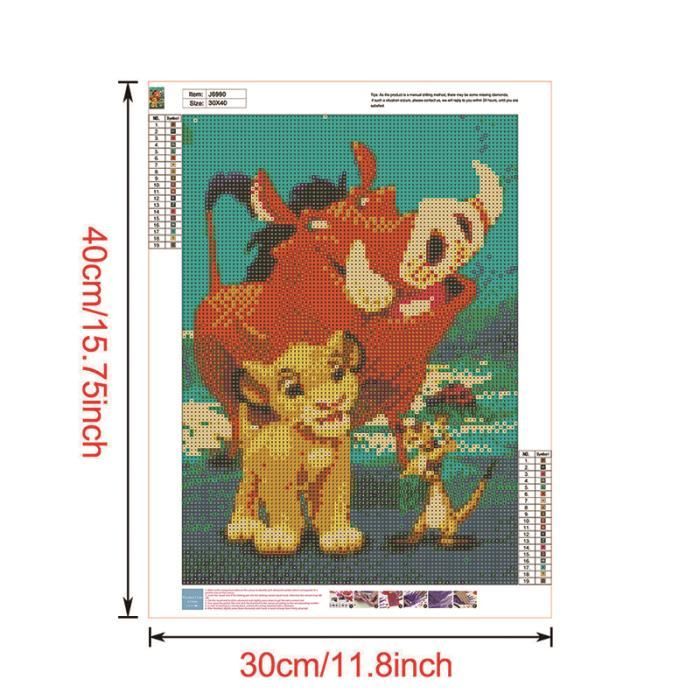 Kit Peinture Au Diamant Lion De La Forêt – Grand Format 80x160cm, Art Diamant Adulte, Déco Salon - 2