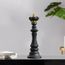Statue De Pièce D'échecs En Résine - Forme Roi Blanc - Décoration Rétro Pour Bureau Ou Maison - 15,8 Cm - 8