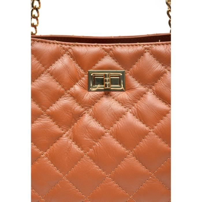 SS23 IR 2055 Sac main Isabella Rhea Cuir de vache UNI Cognac