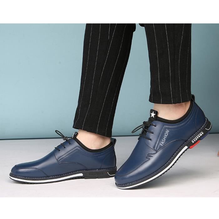 Chaussures bateau en cuir Homme Anti-dérapant Doux Casual