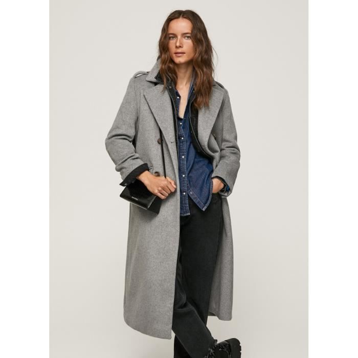 Manteau femme Pepe Jeans Alice grey marl M Grey marl Cdiscount Pret a Porter