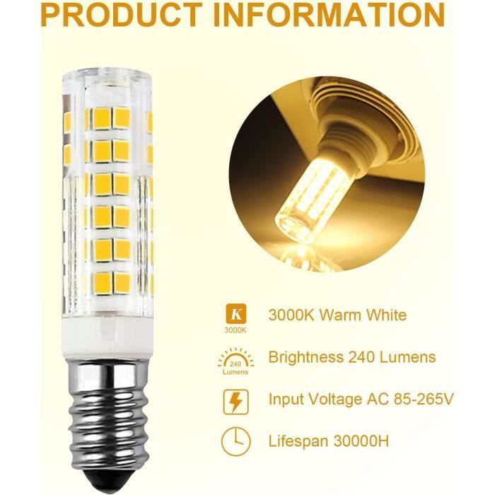 Spot LED E14 4000k (blanc froid) 240lm - 3W - milky