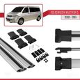 Compatible avec Volkswagen Multivan (T5) 2003-2015 Barres de Toit FLY Modèle Railing Porte-Bagages de voiture GRIS-3