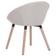 Home® Chaise de Salon Scandinave - Chaise de salle à manger - Fauteuil Chaise de cuisine Chaise à dîner Crème - Tissu 4234-3