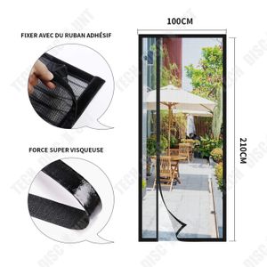 Moustiquaire Porte Fenêtre Magnétique, 260 X 275 Cm Anti Moustique Rideau Aimantée Fermeture Automatique, Auto-AdhéSif Moustiquaire, Sans Perçage, Pour Portes Fenêtres(Gris