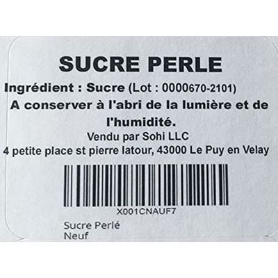 Sucre Perlé (Casson), Grains Moyens 900 Gr. Idéal pour Chouquettes,  Brioches, Gaufres Liégeoise - Cdiscount Au quotidien