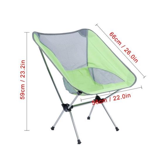 Tabouret Pliant en Tissu de Toile Chaise Pliante pour Randonnée Pédestre