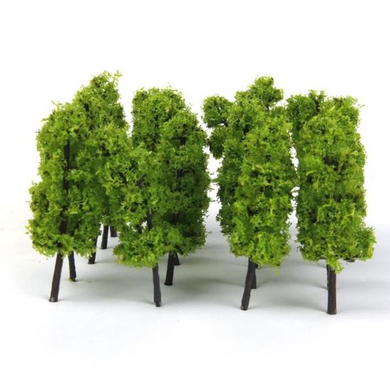 150 N pour 40pcs mini arbres modèles en plastique 8cm hauteur échelle 1 