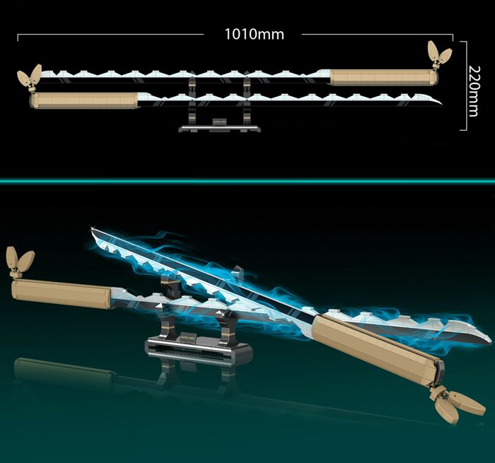 Katana Epée Demon Slayer Inosuke - Arme Jeu Construction 838 Pièces ...