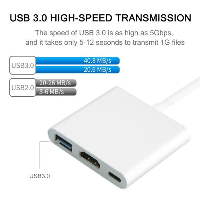 HUB USB C, BENFEI Adaptateur USB C vers HDMI VGA, USB C vers USB 3.0,  Compati EUR 26,21 - PicClick FR