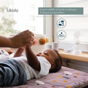 Matelas à Langer Portable XQMMGO - Compact, Pliant Avec Sac à Langer - Motif Lapin - Idéal Voyage Et Sorties Bébé
