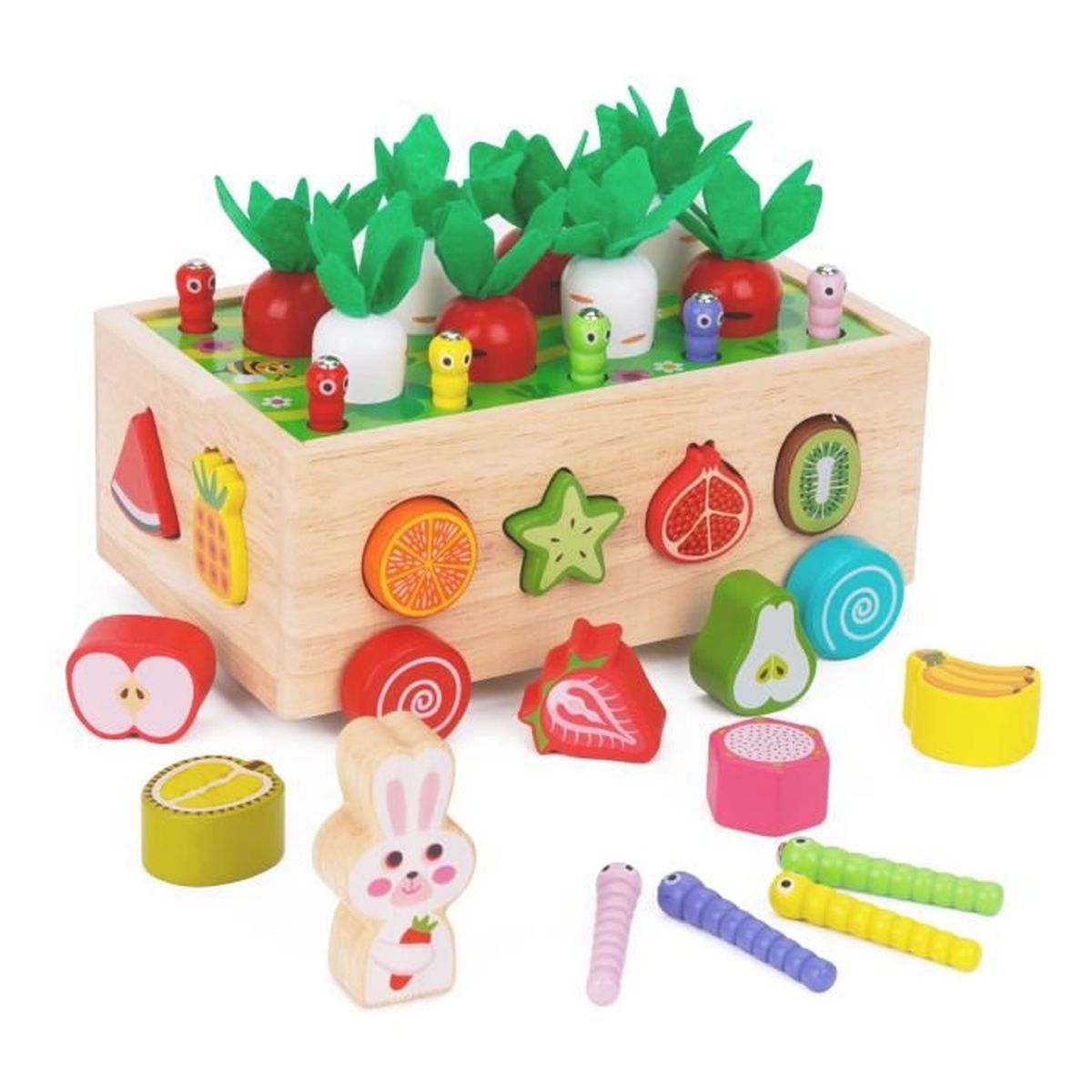 Jouet Montessori En Bois Royouzi - Jeu De Tri Perles & Formes Pour Enfants 2-5 Ans - Développe Motricité Fine Et Logique - Cadeau Éducatif
