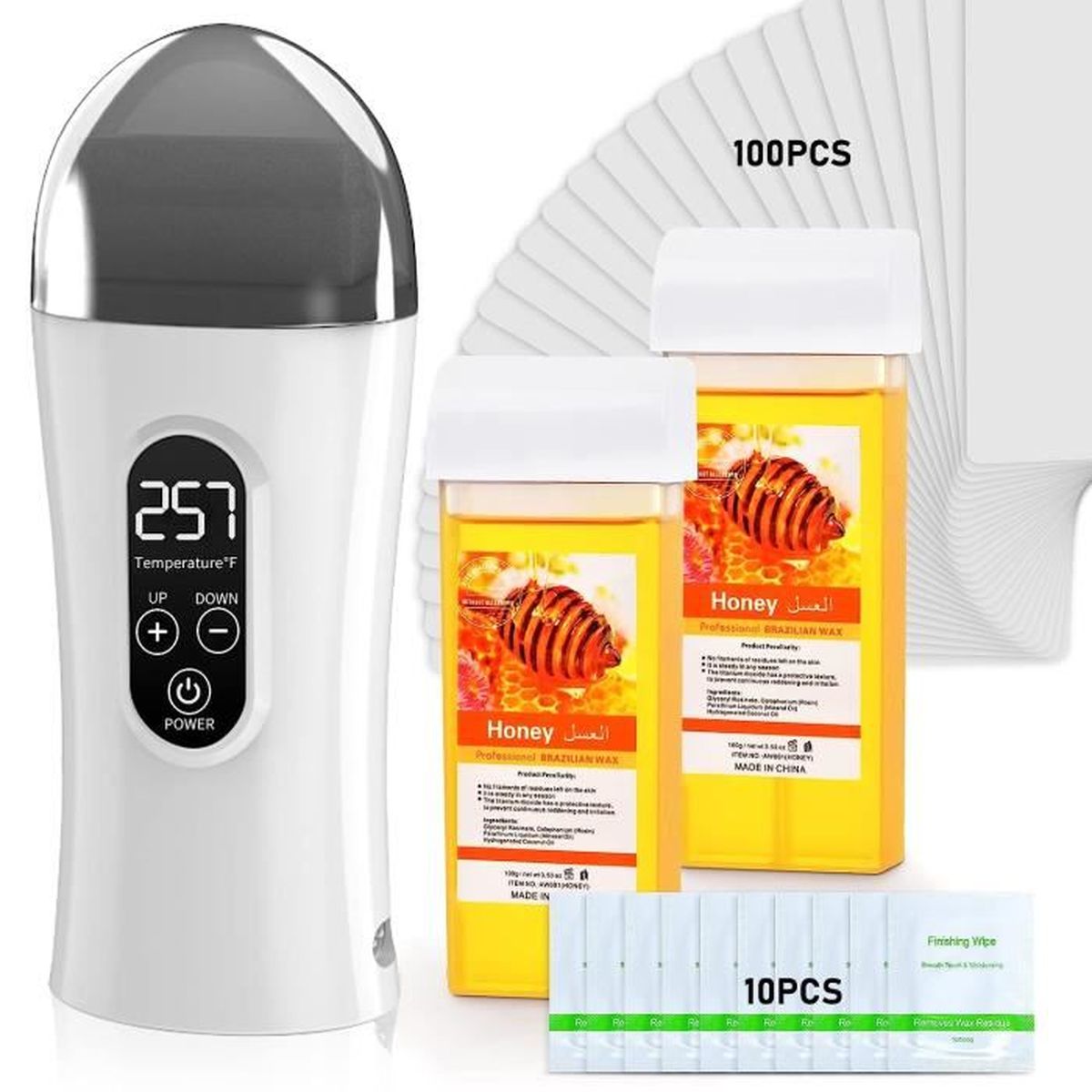 Digital Roll on Wax Kit, 2023 Upgrade Wax Roller Kit for Hair Removal