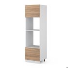 Armoire micro-ondes R-Line, 60cm, Sonoma, Blanc, Vicco