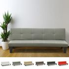 BRAND Canapé Clic Clac convertible 3 places similicuir économique Topazio, Couleur: Gris