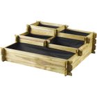 Carré potager Podium ANGELIC - FOREST STYLE - 100×100×H40cm - Blanc - Bois - Universel