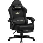 GTPLAYER Chaise de Gaming - Respirante - Ergonomique - Tissu de qualité supérieure -Noir
