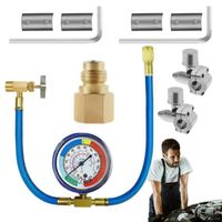 Kit de recharge de tuyaux de climatisation pour voiture, Jauges de remplissage, Kit de robinets, R134AR12