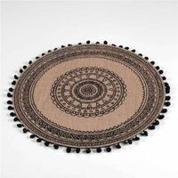 Set de table - Renata - rond 38 cm - couleur marron - fibre synthétique