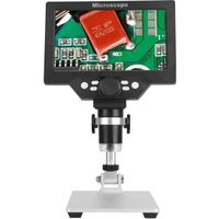 Tbest microscope numérique 12MP 7 pouces LCD 1200X Microscope numérique électronique haute définition 100-240V (prise UE)