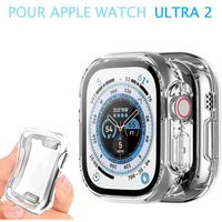 Coque de protection souple transparente pour Apple Watch ULTRA 2 - FAMILIASHOP - Silicone - Blanc