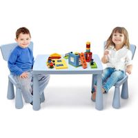 RELAX4LIFE Ensemble de Table et 2 Chaises pour Enfants, Set de Table et Chaises avec Hauteur Raisonnable, pour Enfants 1-7