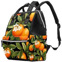 Sac momie orange de grande capacité avec bretelles réglables, sac à dos de randonnée pour parents et enfants450 2fcd05