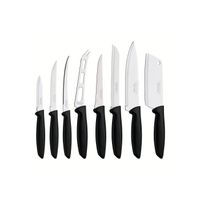 TRAMONTINA Couteau de cuisine Plenus, 8pcs, Inox et plastique, Noir