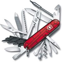 Victorinox Cyber Tool L Couteau de Poche Suisse, Leger, Multitool, 39 Fonctions, Lame, Bits, Tire Bouchon, Stylo, Rouge