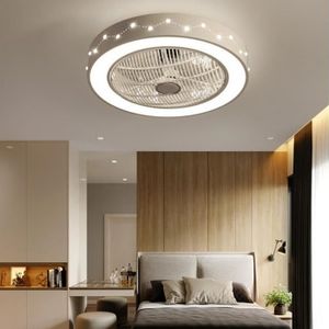 VENTILATEUR DE PLAFOND Ventilateur lampe Plafonnier à LED moderne minimaliste chambre plafonnier salon LED lumière Fan plafonnier avec télécommande