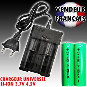 Charge Rapide Chargeur Quadruple LI-ION Lithium-ION pour Pile ACCU Batterie 18650 Rechargeable Marque Francaise Certification ET Certificat UL CE ROHS 