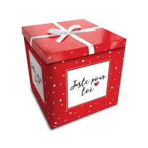 Boîte cadeau de Noël carrée de grande taille pour strass