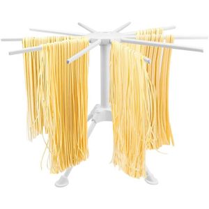 jaune Égouttoir à pâtes pliable avec 10 poignées pour pâtes fraîches faites à la main et cuillère à spaghetti 