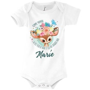 BODY Marie | Body bébé prénom fille | Comme Maman yeux de biche | Vêtement bébé adorable pour nouve 6-12-mois