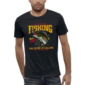 T-SHIRT T-shirt FISHING - Pour les pêcheurs en rivière - G